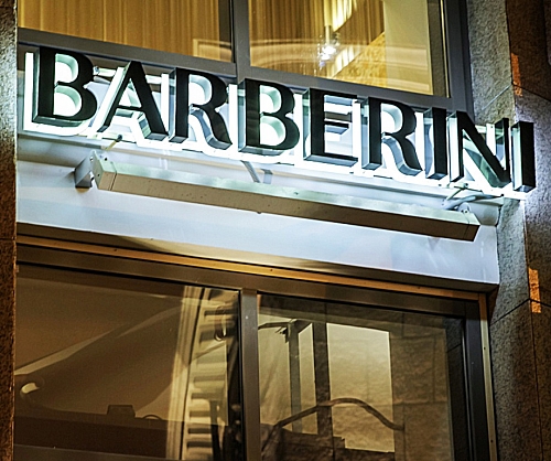Вывеска с контражуром BARBERINI